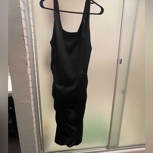 Black Satin Le Chateau Cocktail Dress